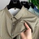 Plaid check short-sleeved shirt Plaid check short-sleeved shirt