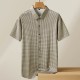 Plaid check short-sleeved shirt Plaid check short-sleeved shirt