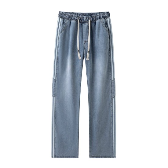 Paneled striped jeans Paneled striped jeans