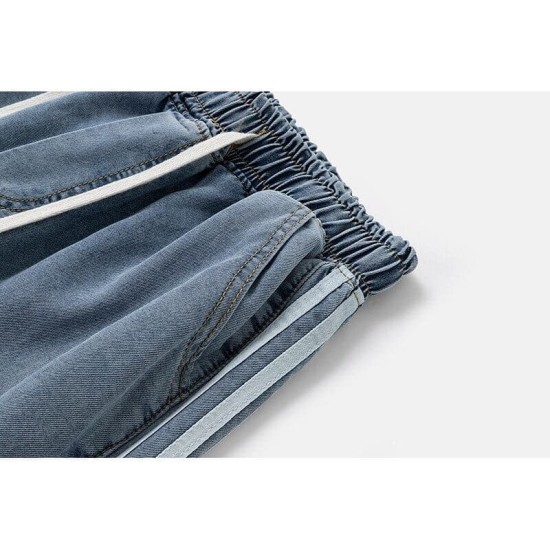 Paneled striped jeans Paneled striped jeans