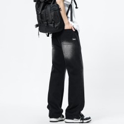 Loose straight wide-leg jeans