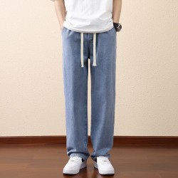 Drawstring casual jeans