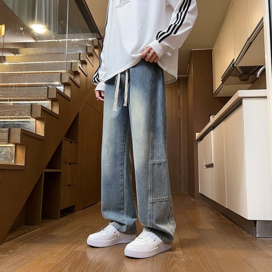 Loose casual washed jeans Loose casual washed jeans