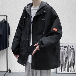 Fake two piece hooded jacket