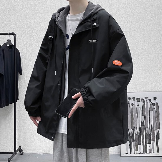 Fake two piece hooded jacket Fake two piece hooded jacket