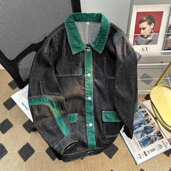 Colorblock trendy denim jacket Colorblock trendy denim jacket