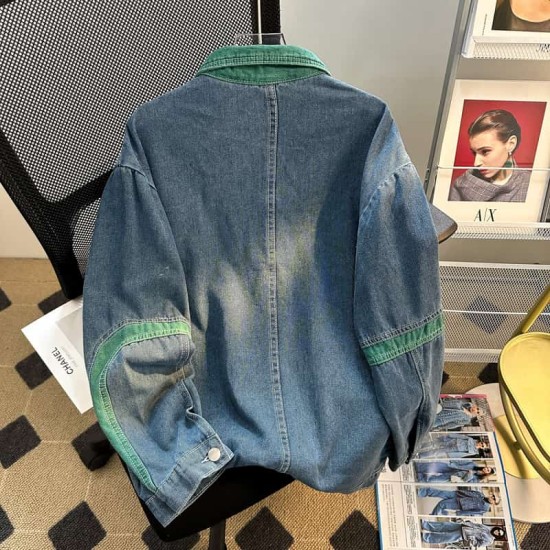 Colorblock trendy denim jacket Colorblock trendy denim jacket