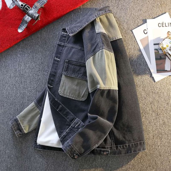Trendy patchwork denim jacket Trendy patchwork denim jacket