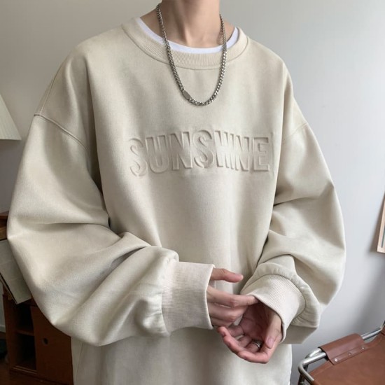 Lettering crew neck casual sweatshirt Lettering crew neck casual sweatshirt