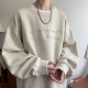 Lettering crew neck casual sweatshirt Lettering crew neck casual sweatshirt