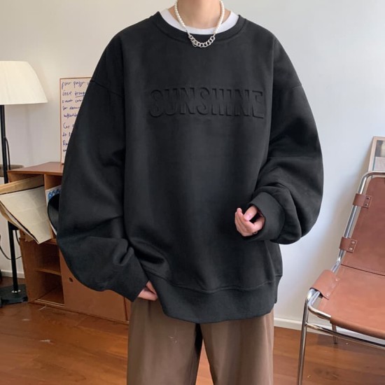 Lettering crew neck casual sweatshirt Lettering crew neck casual sweatshirt