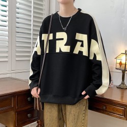 Retro letter print sweatshirt