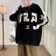 Retro letter print sweatshirt Retro letter print sweatshirt