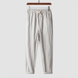 Loose breathable elastic waist trousers